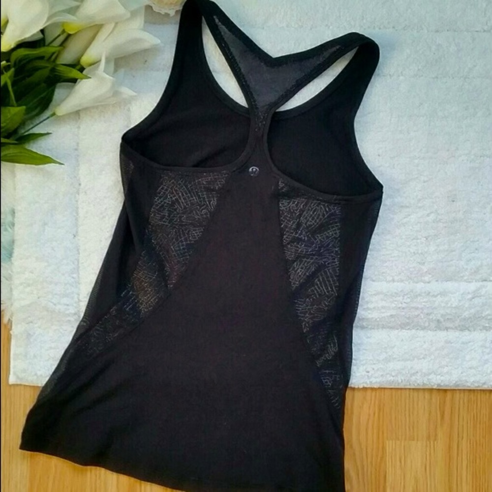 Lululemon Black Mesh Racerback Tank